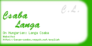 csaba langa business card
